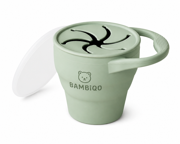 Bambiqo Silicone Snack Cup for Kids – No-Spill & Easy Grip Design