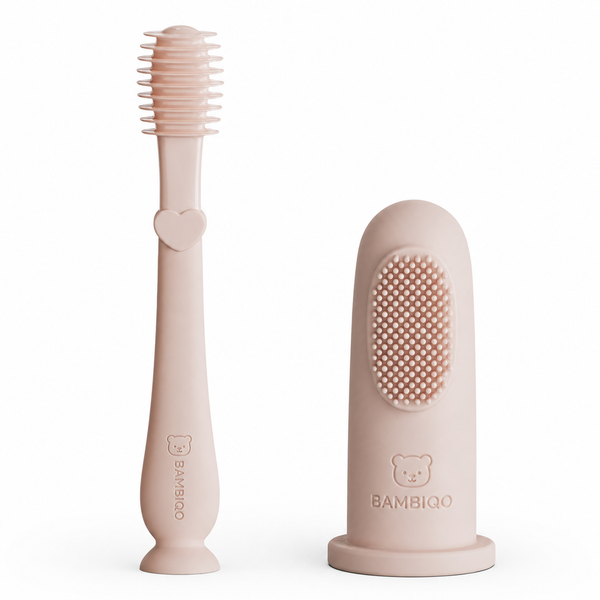 Bambiqo Baby Toothbrush Set – Silicone Finger Brush & Soft Training Brush